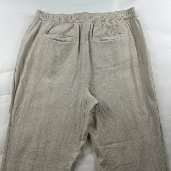 TALL Old Navy Flax Linen Blend High Rise Slim Leg Ankle Pant LT - Picture 7 of 7